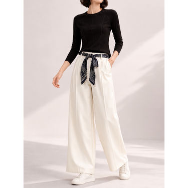 WIDE LEG PANT - Cream