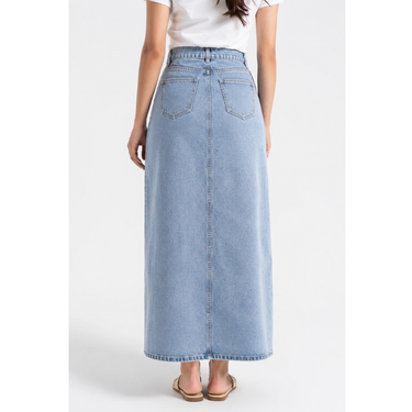 Ice Blue Denim Skirt