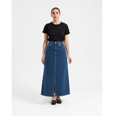 Medium Blue Midi Skirt