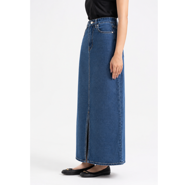 Medium Blue Midi Skirt