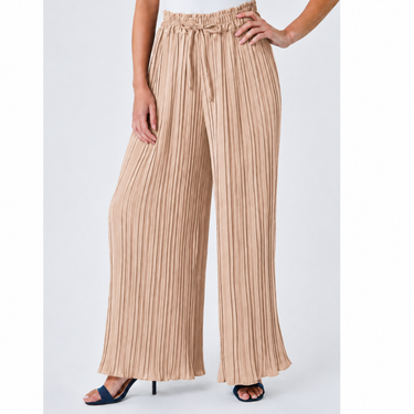 Skin Petite Pleated Elastic Waist Wide Leg FLAPPER