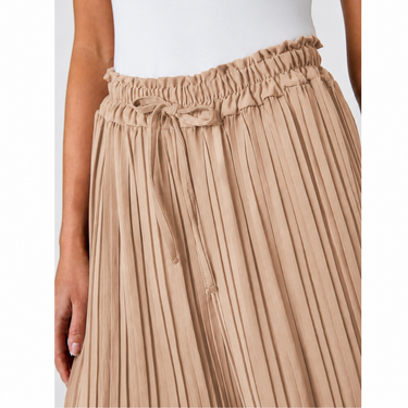 Skin Petite Pleated Elastic Waist Wide Leg FLAPPER
