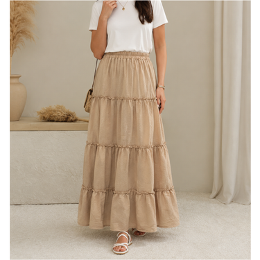 Skin Tiered Maxi Skirt
