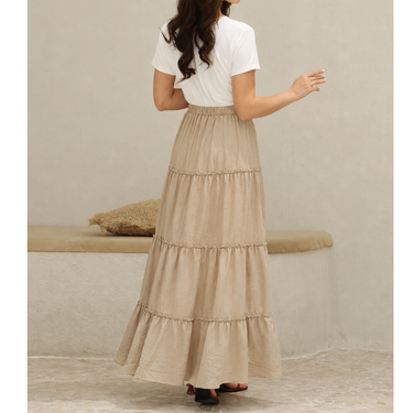 Skin Tiered Maxi Skirt