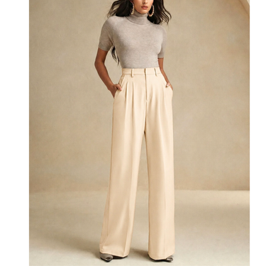 SKIN High-Waist Korean Pant with Wide Baggy Fit