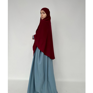 Rounded Namaz Scarf-Maroon