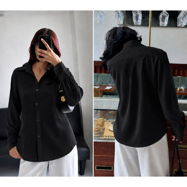 Midnight Grace Modest Button-Down Shirt
