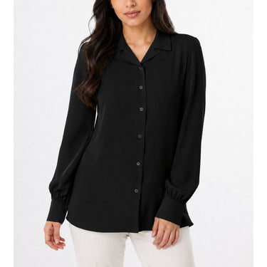 Midnight Grace Modest Button-Down Shirt