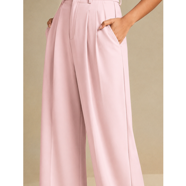 BABYPINK High-Waist Korean Pant with Wide Baggy Fit