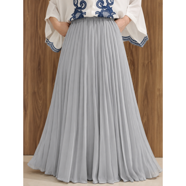 SILVER Pleated Skirt
