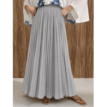 SILVER Pleated Skirt