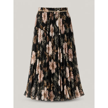 Dark Rose Pleated Skirt