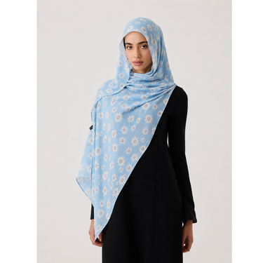 PRINTED CHIFFON - Floral Scarf Bloom