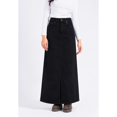 Black Denim Skirt