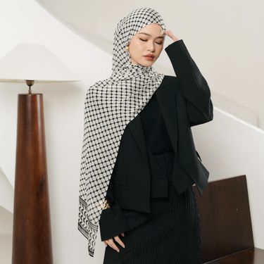 Chiffon Keffiyah - Black