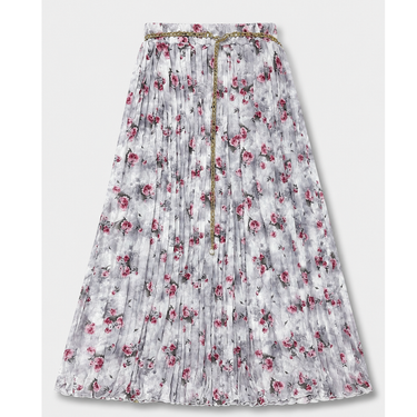 Blush Bloom Pleated Skirt