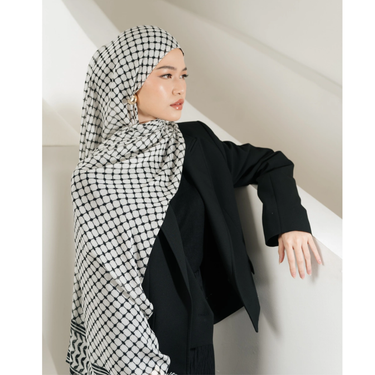 Chiffon Keffiyah - Black
