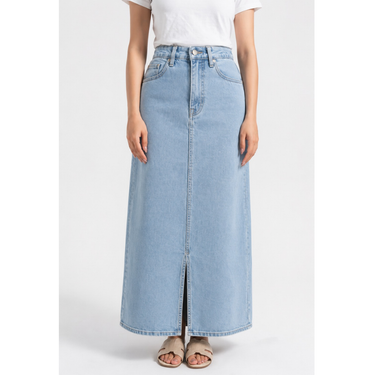 Ice Blue Denim Skirt