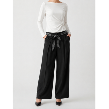 WIDE LEG PANT - Black