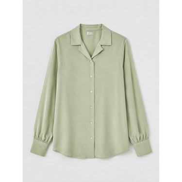 Sage Mist Modest Button-Down Shirt