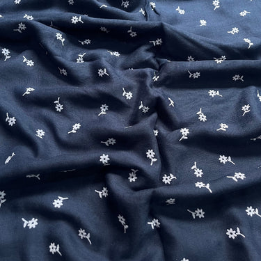 Petal Lawn Hijab - Navy Blue