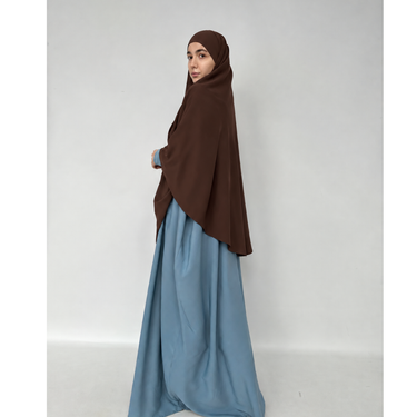 Rounded Namaz Scarf-Brown