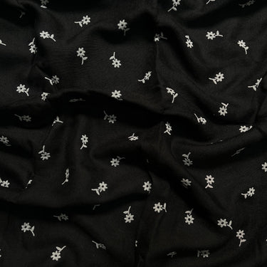 Petal Lawn Hijab - Black