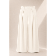 IVORY High-Waist Korean Pant with Wide Baggy Fit