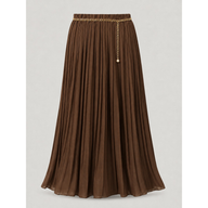 Brown Pleated Skirt