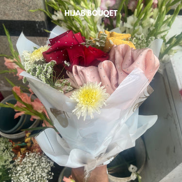 Hijab Bouquet- Stone Silk Hijab