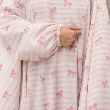 Linen Namaz Gown -Rosé Bow