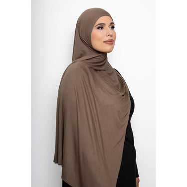 Premium Bamboo Jersey Hijab - Wooded