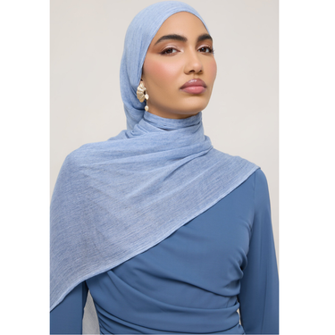 Modal Crinkle Hijab - Sky