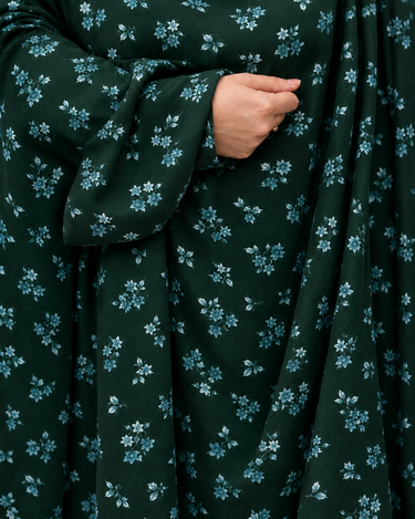 Full Coverage Namaz Chaddar - IRIS BOTTLE GREEN