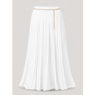 White Pleated Skirt