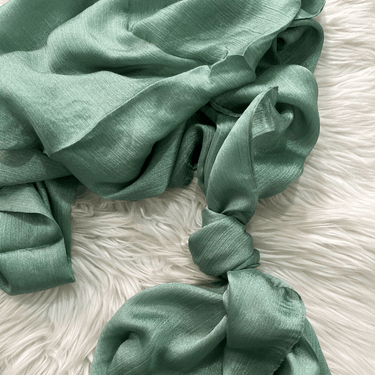 Crinkle Silk - Emerald Green