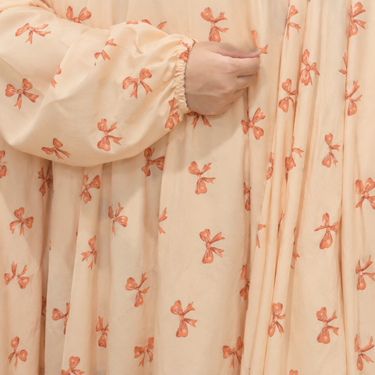 Linen Namaz Gown -Ribbon Rose