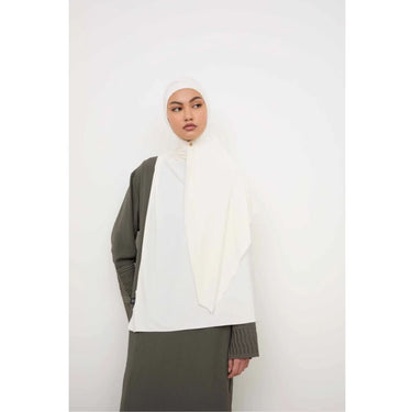 Premium Bamboo Jersey Hijab - White