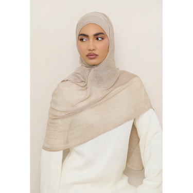 Modal Crinkle Hijab- Skin