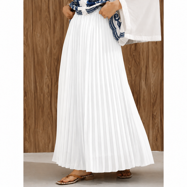 White Pleated Skirt
