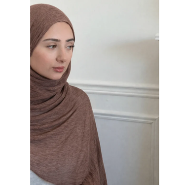 Modal Crinkle Hijab - Brown