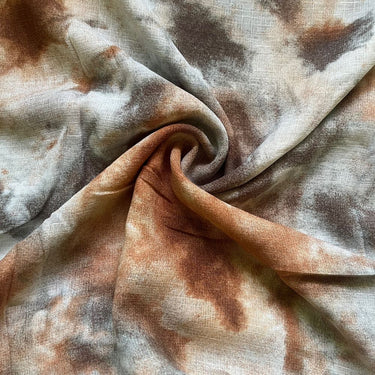 Tie-Dye Chic Lawn Hijab - Mocha Mist