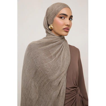 Modal Crinkle Hijab - Beige