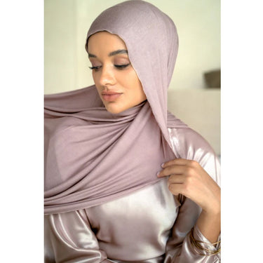 Premium Bamboo Jersey Hijab - Mauve