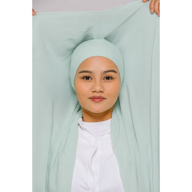 Instant Georgette Hijab with Inner Cap & Magnetic Closure - Mint