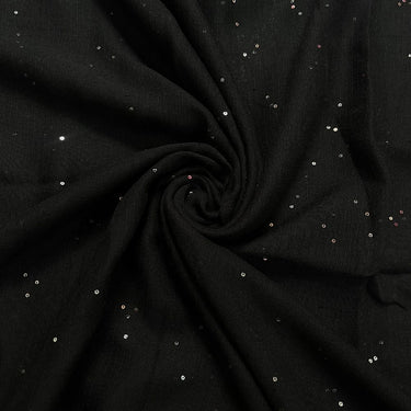 Sequins Lawn Hijab - Black