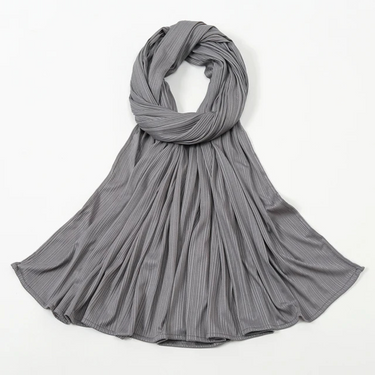 Ribbed Jersey Hijabs- Grey