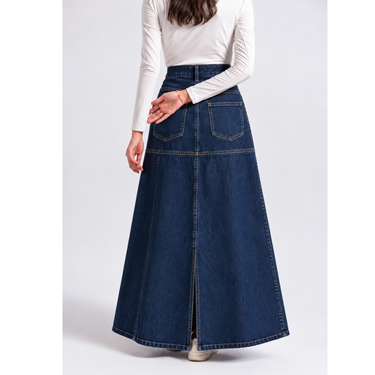 ACID BLUE FLARED DENIM SKIRT