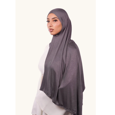 Premium Bamboo Jersey Hijab -GREY