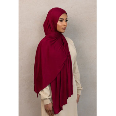 Premium Bamboo Jersey Hijab - Maroon